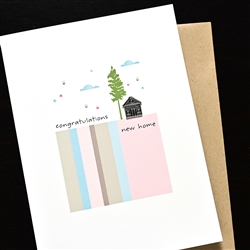 New Home  " Cabin & Tree "  NH32 Greeting Card