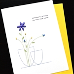 New Home  " Purple Flower "  NH34 Greeting Card