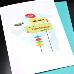 Palm Springs  " Jet Plane "  PSBD10 Greeting Card