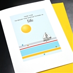 Retirement  " Sailboat & Sunset "  RT14 Greeting Card