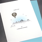Sobriety Anniversary  " Hot Air Balloon "  SA02 Greeting Card