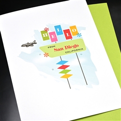 San Diego  " Jet Plane "  SD27 Greeting Card