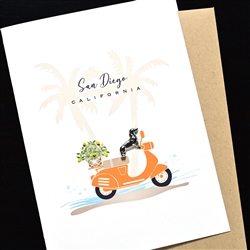 San Diego  " Dachshund "  SD41 Greeting Card