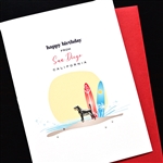 Birthday  " From San Diego, Dog "  SDBD05 Greeting Card