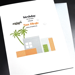 Birthday  " From San Diego, Jet Plane "  SDBD10 Greeting Card