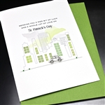 St, Patricks Day  " City Scape"  SP27 Greeting Card