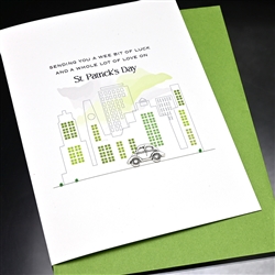 St, Patricks Day  " City Scape"  SP27 Greeting Card
