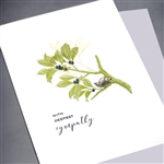 Sympathy  " Silver Bird, Green Branch"  SY07 Greeting Card