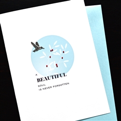 Sympathy  " Beautiful Soul  "  SY85 Greeting Card