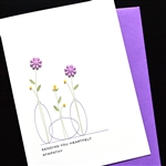 Sympathy  " 2 Flowers  "  SY86 Greeting Card