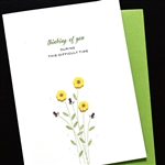 Sympathy  " Yellow Flowers  "  SY89 Greeting Card