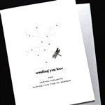 Sympathy  " White Flowers & Dragonfly  "  SY91 Greeting Card