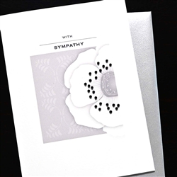Sympathy  " White Poppy  "  SY93 Greeting Card