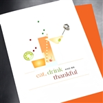 Thanksgiving  " Pumpkin & Drinks "  TH49 Greeting Card