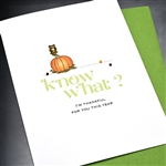 Thanksgiving  " Owl "  TH63 Greeting Card