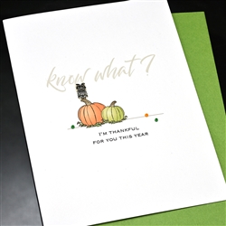 Thanksgiving  " Owl "  TH84 Greeting Card