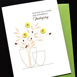 Thanksgiving  " Yellow Flowers "  TH91 Greeting Card