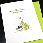 Thank You  " Hospitality /Tea Pot "  TY158 Greeting Card