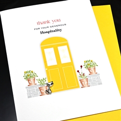 Thank You  " Hospitality /Cat "  TY159 Greeting Card