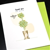 Thank You  " Hummingbird / Topiary "  TY163 Greeting Card