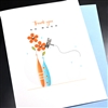 Thank You  " Flowers & Dragonfly "  TY168 Greeting Card