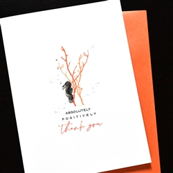 Thank You  " Seahorse "  TY181 Greeting Card
