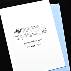 Thank You  " Saturn "  TY189 Greeting Card