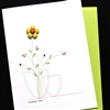 Thank You  " Green Flower "  TY191 Greeting Card