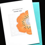 Thank You  " Orange Poppy "  TY194 Greeting Card