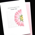 Thank You  " Pink Gerbera "  TY195 Greeting Card