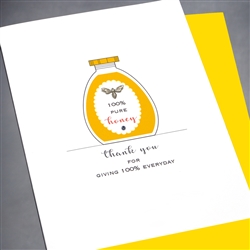 Thank You  " 100% Everyday "  TY81B Greeting Card