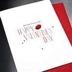 Valentine  " Red Lips "  VT04 Greeting Card