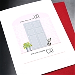 Valentine  " Lucky Cat "  VT09 Greeting Card