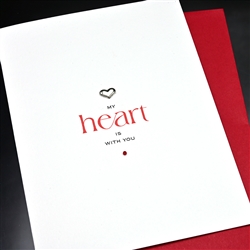 Valentine  " My Heart Is With You "  VT37 Greeting Card