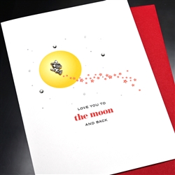 Valentine  " To The Moon "  VT51 Greeting Card