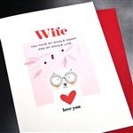 Valentine  " Wife "  VT62 Greeting Card
