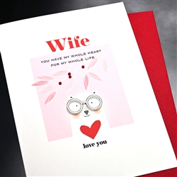 Valentine  " Wife "  VT62 Greeting Card