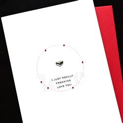 Valentine  " Freaking Love "  VT65 Greeting Card