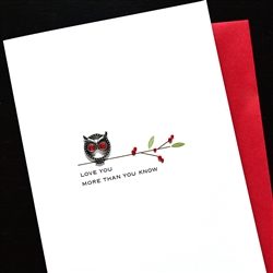 Valentine  " Owl "  VT67 Greeting Card