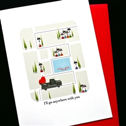 Valentine  " Anywhere With You "  VT74 Greeting Card