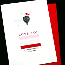 Valentine  " Balloon "  VT75 Greeting Card