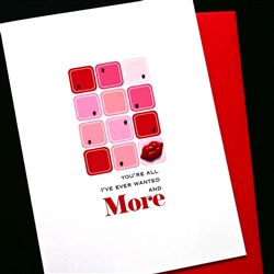 Valentine  " Red Lips "  VT76 Greeting Card