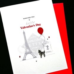 Valentine  " Poodle & Heart "  VT78 Greeting Card