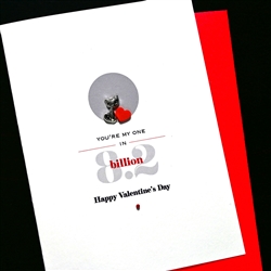 Valentine  " Cat & Heart "  VT80 Greeting Card