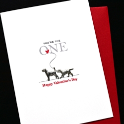 Valentine  " You're The One "  VT82 Greeting Card