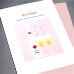 Wedding / Engagement " Red Heart "  WD74 Greeting Card