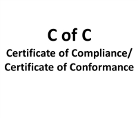 C of C - Certificate of Compliance/Conformance
