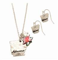 Arkansas Pendant Necklace & Earring Set