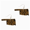 Snake Skin Print Leather Oklahoma Earrings