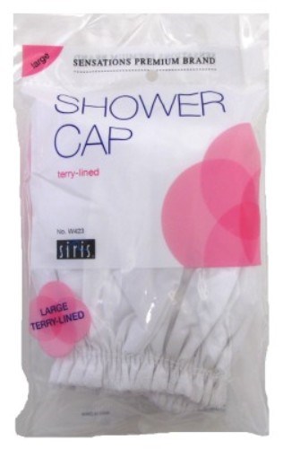 Siris Shower Cap Large Terry Lined Vinyl (Assorted Colors) (10126)<br><br><span style="color:#FF0101"><b>12 or More=Unit Price $3.81</b></span style><br>Case Pack Info: 108 Units